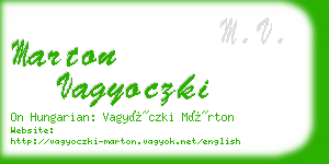 marton vagyoczki business card